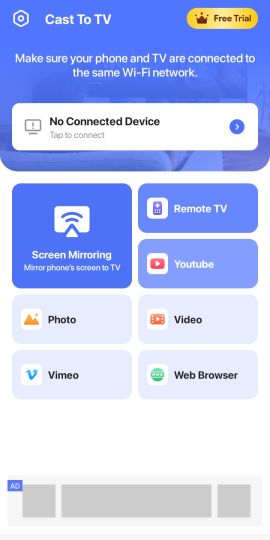 Cast to TV & Screen Mirroring